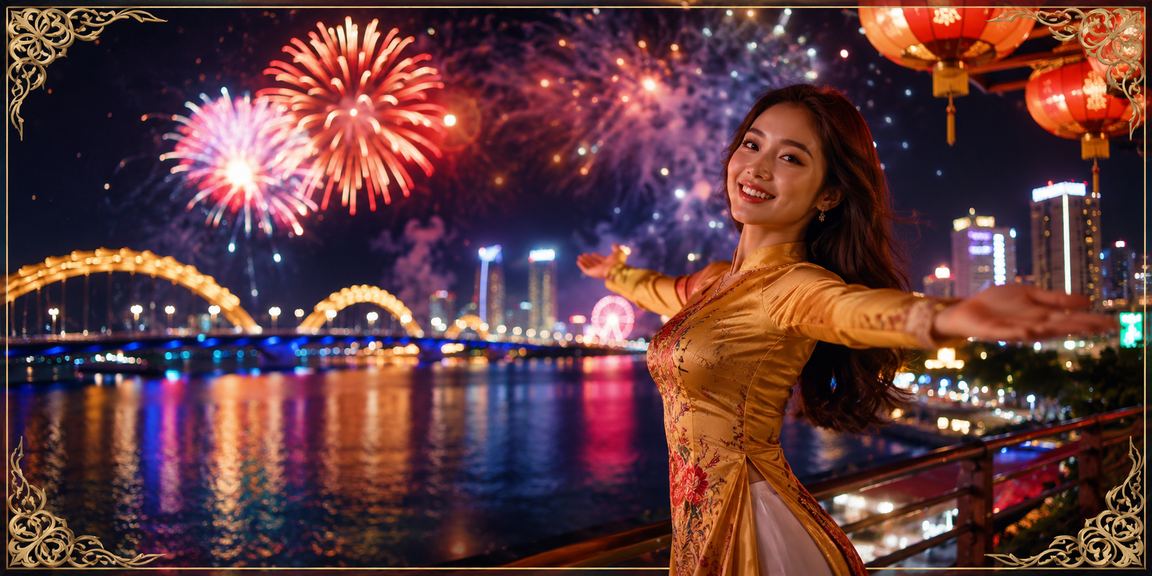 Không khí lễ hội casino và cá cược sôi động tại Đà Nẵng với đèn hoa rực rỡ