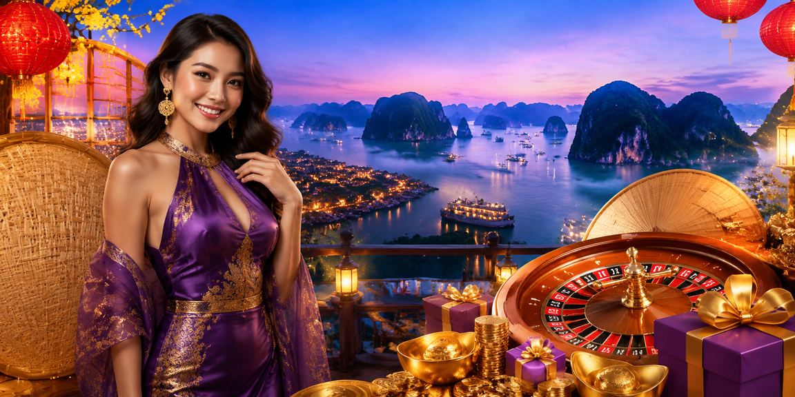 Người phụ nữ đội nón lá tại Hạ Long Bay trải nghiệm roulette và trò chơi casino trực tuyến